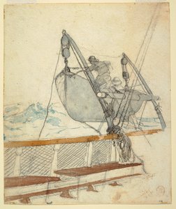 Disegno, studio per "Il segnale di pericolo", 1881 da Winslow Homer