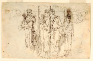Disegno, I feriti che camminano, 1861-62 da Winslow Homer