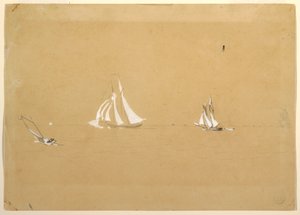Disegno, due golette, 1880 da Winslow Homer