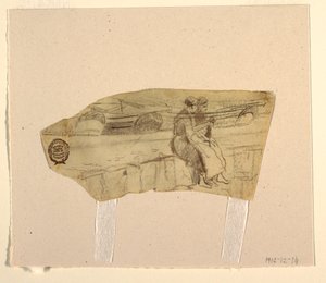 Disegno, Due donne sedute su un muro, Cullercoats, Inghilterra, 1881-82 da Winslow Homer