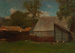 Cortile della fattoria con anatre e galline da Winslow Homer