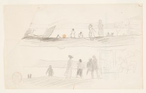 Figure che guardano verso una baia da Winslow Homer