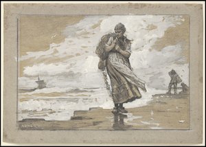 Ragazza pescatrice con rete, 1882
