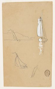 Quattro schizzi di sloop da Winslow Homer