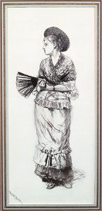 Ragazza con ventaglio