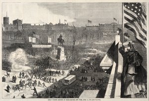 Grande Riunione di Sumter a Union Square, New York, 11 aprile 1863 da Winslow Homer