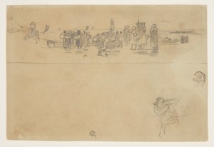 Gruppi di donne sulla spiaggia, Cullercoats, Inghilterra da Winslow Homer