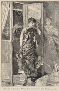 Si levò una tempesta di vento, pioggia e spruzzi - e Portia, da The Galaxy, dicembre 1869 da Winslow Homer
