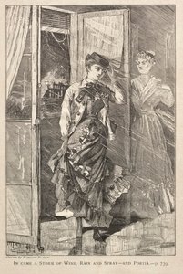 Arrivò una tempesta di vento, pioggia e spruzzi - e Portia, 1869 da Winslow Homer
