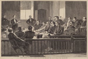 Giurati che ascoltano il consiglio, Corte Suprema, New City Hall, New York da Winslow Homer