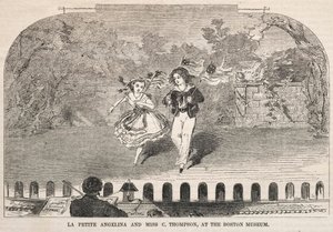 La Petite Angelina e Miss C. Thompson, al Boston Museum, 1859