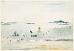 Paesaggio con cervi in una foschia mattutina da Winslow Homer