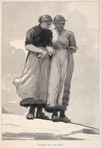 Guardando oltre la scogliera, da The Century Magazine, novembre 1883 da Winslow Homer
