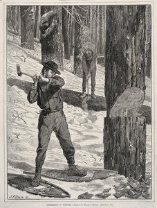 Taglio del legname in inverno, 1871