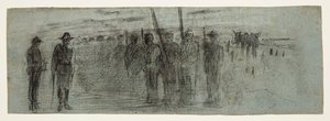 Ufficiale e aiutante che ispezionano uno squadrone da Winslow Homer
