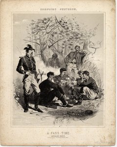 Passatempo: riposo della cavalleria, schizzi di campagna