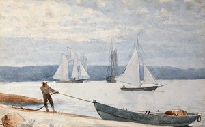 Tirando la dory da Winslow Homer