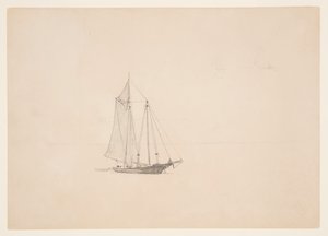 Schooner con dinghy da Winslow Homer