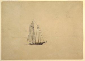 Schooner con dinghy da Winslow Homer