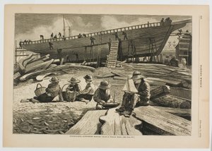 Costruzione della nave, porto di Gloucester