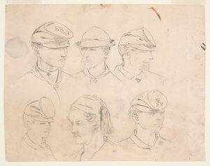 Sei Studi di Teste di Soldati da Winslow Homer
