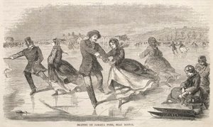 Pattinare sul Jamaica Pond, vicino a Boston da Winslow Homer