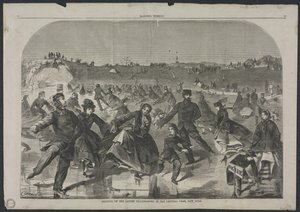 Pattinaggio sul laghetto delle signore a Central Park, New York da Winslow Homer
