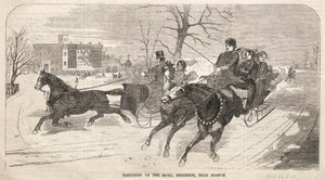 Slittino sulla strada, Brighton, vicino a Boston, 1859 da Winslow Homer