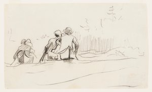 Vista di poppa di due canoe da Winslow Homer