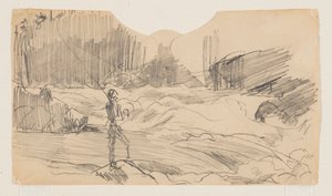 Studio per "Pesca di Ouananiche," Lago St. John da Winslow Homer