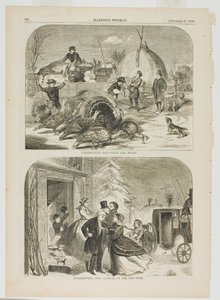 Giorno del Ringraziamento - Modi e mezzi e Giorno del Ringraziamento - Arrivo alla vecchia casa da Winslow Homer