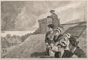La battaglia di Bunker Hill - Guardando il combattimento da Copps Hill, a Boston, 1875