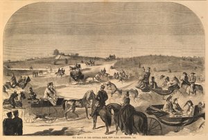 The Drive in the Central Park, New York, settembre 1860, da Harper