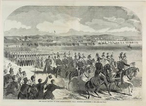 La grande rassegna al Campo Massachusetts, vicino a Concord da Winslow Homer