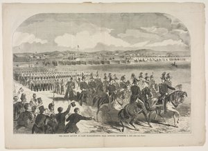 La grande parata al campo del Massachusetts, vicino a Concord, 9 settembre 1859 da Winslow Homer