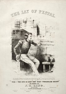 La canzone di Pestal - Copertina del foglio musicale da Winslow Homer