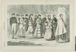 La passeggiata mattutina - La scuola delle giovani signore che percorrono il viale