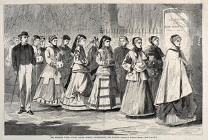 La passeggiata mattutina - Le giovani signore passeggiano per il viale, 1868