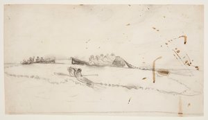 Tre barche con pescatori che stendono una rete da Winslow Homer