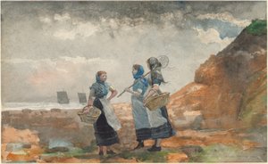 Tre pescatrici, Tynemouth da Winslow Homer