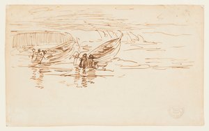 Due dories in partenza, Inghilterra da Winslow Homer
