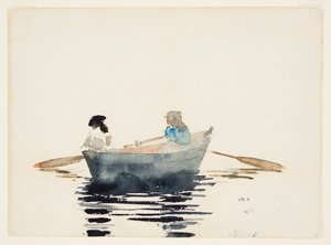Due ragazze in una barca a remi da Winslow Homer