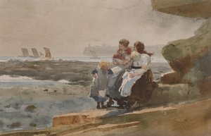 Sotto la scogliera, Cullercoats, c.1881 da Winslow Homer