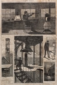 Torre di guardia, angolo tra Spring e Varick Street, New York da Winslow Homer