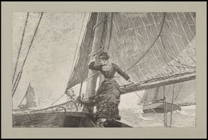 Ragazza in barca a vela da Winslow Homer