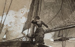 Ragazza in Barca a Vela