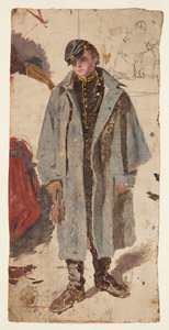 Giovane soldato, schizzo di un soldato che dà acqua a un compagno ferito da Winslow Homer