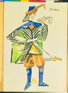 Figurina della pagina del dramma popolare "Lo zar Maksem