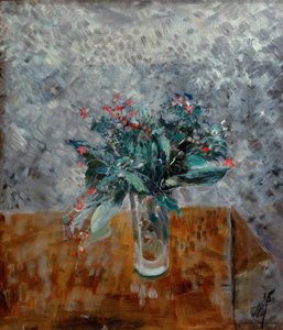 Fiori in un bicchiere alto
