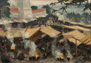 La fiera di Kawaria Zabrzydowska, Polonia, c.1913 da Wojciech Stanislaw Weiss